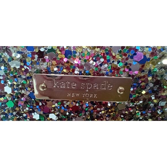 KATE SPADE NEW YORK "Gia" Sparkler Multi-Color Large Gitter Clutch - Picture 3 of 7